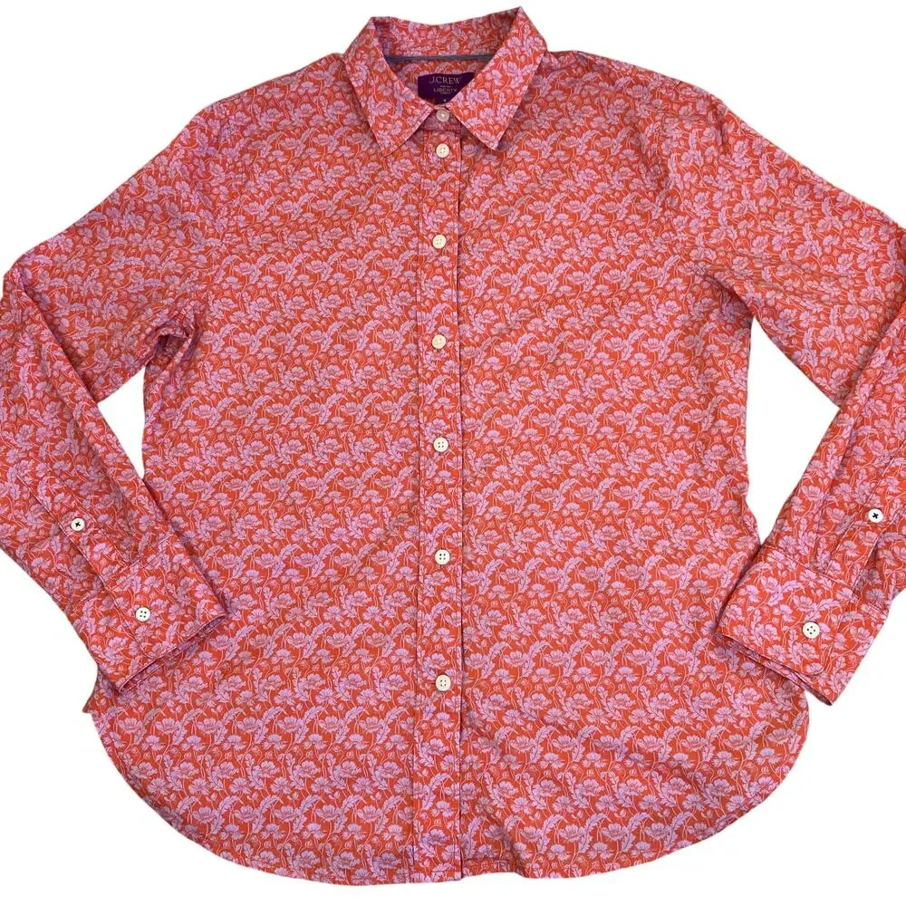 J. Crew Liberty Fabric Slim-Fit Button-down Shirt in Toutouayette Fabric Red - Picture 10 of 16